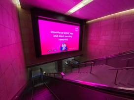 Digital out-of-home ads in transit locations